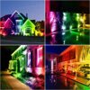 APONUO RGB Garden Pathway Lighting with Adapter, 30m/98.4ft 12V LED Landscape Lights with Remote Control IP66 Waterproof Color Changing Decorativ