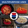 3 Pcs Reusable high Food Silicone Grade Air Fryer Liner,Airfryer Accessories for 3-5 Litre Round Air Fryer Liners,Kitchen Accessories Air Fryer A