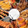 Aohcae Air Fryer Rack, 304 Stainless Air Fryer Shelf with 4 Skewers and Brush,Air Fryer Rack Compatible with Ninja Tower Dual AF300UK AF400UK Air