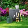 Pure Garden Outdoor Storage Box, 50-Gallon, Gray