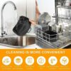WOLAFOO 8pcs Air Fryer Accessories Silicone Air Fryer Liner for Ninja Dual AF300UK AF400Reusable Air Fryer Baskets & Air Fryer Rack & Paper Linin