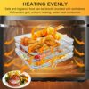 SBUENAM 3 PCS Air Fryer Rack,8 Inch Air Fryer Rack Square,Tower Stackable Square Air Fryer Accessories5.5l,304 Stainless Steel Multi-Layer Dehydr
