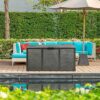 LUKEO Garden Furniture Storage Box Outdoor Furniture 290 L Protective Cover Garden Deck Box Cabinet Cover Waterproof Durable Storage