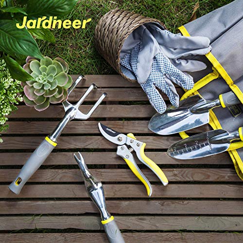 Jardineer Garden Tools Set - Durable Gardening Tools Set 8Pcs, Gardening Set with Heavy Duty Tote Bag, Ideal Gardening Gifts for Women Men