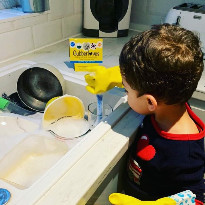 GUBBERLOVES RUBBER GLOVES FOR KIDS (PLAIN XXS 2-5YRS)