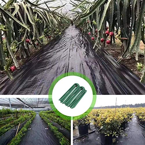 Juliyeh Yica Garden Staples Galvanized Ground Pegs Gardening Stakes Pins Spikes for Landscape Securing Lawn Farm Weed Barrier Grass Fabric Nettin
