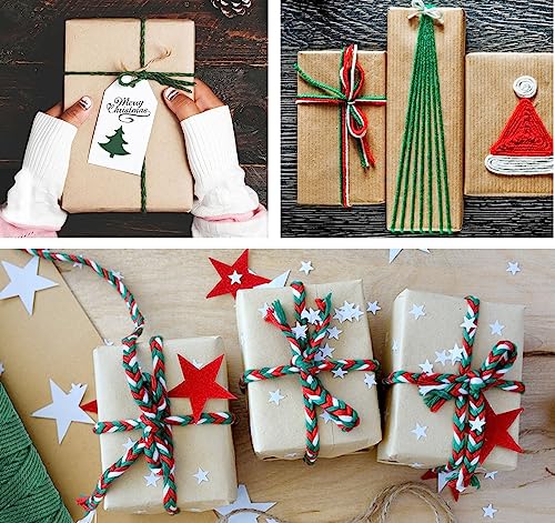 ilauke Macrame Cord 3mm x 100m, 3 Roll Garden Twine, Garden String Twine for Crafts, Natural Cotton Rope for Wall Hanging, Plant Hangers, 4-ply (