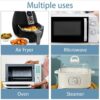 Air Fryer Silicon Liner, 8 INCH 2 Pack, Reusable Air Fryer Liners, Silicone Air Fry Liner (Grey Pot & Black Mat)