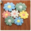 Small daisy flower shaped cushion office computer chair cushion sunflower tatami seat cushion petal pillow (blue,70 * 70cm)