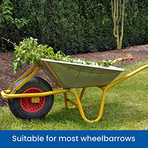 Select Hardware 350mm (14-Inch) Pneumatic Wheelbarrow Wheel with 25mm (1") & 13mm (5/8") Centre, 3.50-8 Replacement Tyre for Wheelbarrow/Truck/Tr