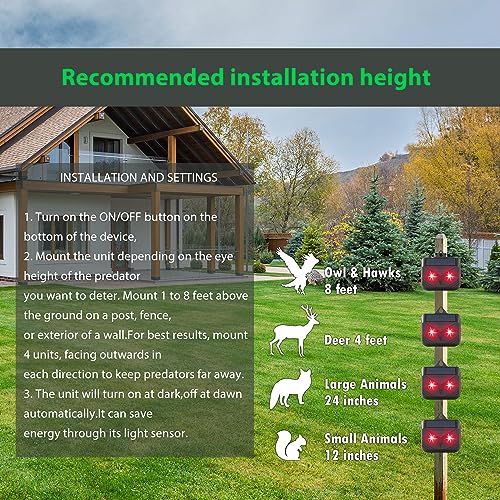 Nighttime Animal Deterrent Light,Cat Repellent,Ultrasonic Fox Repellent,Rat repellent,Dog repellent,Solar Animal Repellent Control Light,Animal R