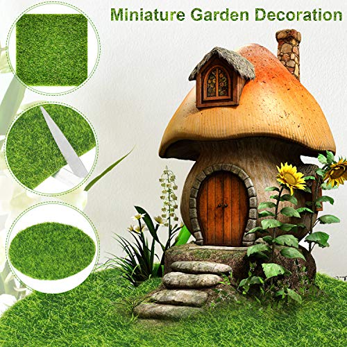 Mudder 10 Pieces Artificial Garden Grass Fairy Grass Lawn Miniature Ornament Garden Dollhouse DIY Simulation Moss Craft for Garden Dollhouse Deco
