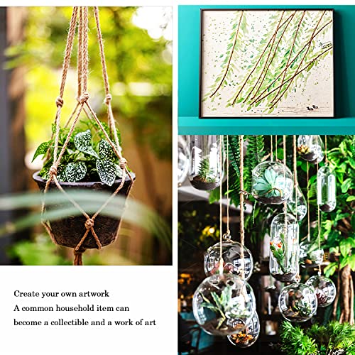 Jute Twine String 4mm Thick 100 Feet Heavy Duty Strong Hessian Jute Rope Natural Brown Garden Sisal Rope for Decoration Garden Crafts and Bundlin