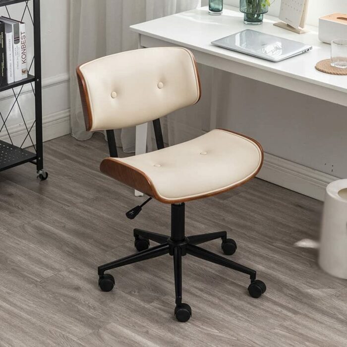SLNFXC Computer Chairs Solid Wood Study Chair Liftable Swivel Chair Office Chairs (Color : D, Size : Talla �nica)