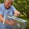 The Big Cheese Rat Cage Trap - Humane Rat Trap, Indoors and Outdoors, Catch Alive, Long lasting Rust Resistent, Silver
