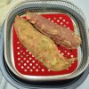 4 Pcs Reusable Air Fryer Liners, AIFUDA 8.5 inch Square Silicone Mats for Air Fryer Baking Steaming Cooking (Red+Black)