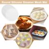 WENRERO 6 PCS Silicone Dehydrator Sheets Non Stick Food Fruit Dehydrator Mats Trays Silicone Steamer Liner Reusable Steamer Mesh Mat Round Dumpli