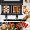 2Pcs Air Fryer Rack Compatible with Ninja Food Dual Zone Air Fryer [AF300UK] [AF400UK] 2 Drawers, 304 Stainless Steel Dual Air Fryer Accessories,