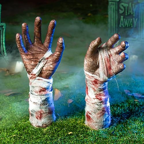 JOYIN Halloween Zombie Arm Stakes, Halloween Yard Ground-Breaker Stakes for Halloween Outdoor Yard Decorations