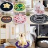Home Office Desk Chair Mat for Floor Protection,Round 80 CM Child Rug Yoga Mat,C