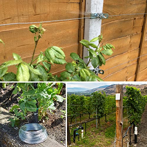 KINGLAKE 1mm Galvanised Garden Wire, 35 Meters Plant Twist Wire Tie Vine Wire Metal Fencing Wire for Training Climbing Plants, Crafts, Modelling,