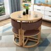 KUKIXO 80cm Small Round Business Negotiation Reception Tables and Chairs CombinationOffice Hotel Picnic Tables Garden Furniture Combination Sets