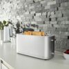 ZWILLING ENFINIGY Long Slot Toaster, 3 Automatic Programs, 7 Degree Toasting, Shut Off Function, for 4 Short or 2 Long Slices, Silver