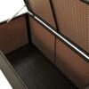 LUKEO Garden Storage Box Resin Weave 100x50x50cm Brown Designed with A Spacious Trunk Made From A Coated Steel Frame