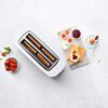ZWILLING ENFINIGY Long Slot Toaster, 3 Automatic Programs, 7 Degree Toasting, Shut Off Function, for 4 Short or 2 Long Slices, Silver