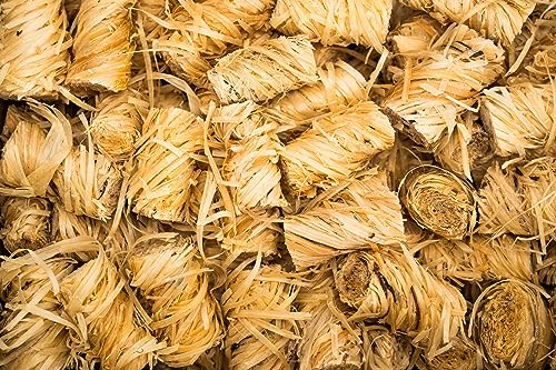 Natural Eco Wood Firelighters - Wood Wool Flame Fire Starters Great for Lighting Fires in Stoves, BBQ's, Pizza Ovens & Smokers, Safe Charcoal Sta