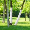 4pcs Tree Trunk Protectors, Plastic Spiral Tree Guards 2 Sizes Tree Bark Protectors for Protecting Saplings Plants from Rodents Deer Rabbit Mower