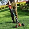 Trimmer Electric Lawn Mower Small Household Lawn Mower The Best Assistant for Gardens and Farms with Plastic Blade Lithium Battery Charger (Size