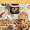 Ainiv 2 PCS Air Fryer Racks Compatible with Ninja Dual AF300UK AF400UK, Layered Dehydrator Rack, Skewer Rack with 4 Skewers, 304 Stainless Steel