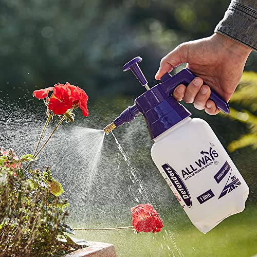 Defenders All Ways Multi-Use Pump Action Pressure Sprayer – 1L, Adjustable for Home & Garden Use - Indoor Plants, Cleaning, Outdoor, Garden, Fert