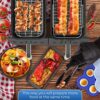 Your's Bath 2Pcs Air Fryer Rack for Double Basket Air Fryers 304 Stainless Steel Grilling Rack Air Fryer Accessories Cooking Rack for Oven Microw