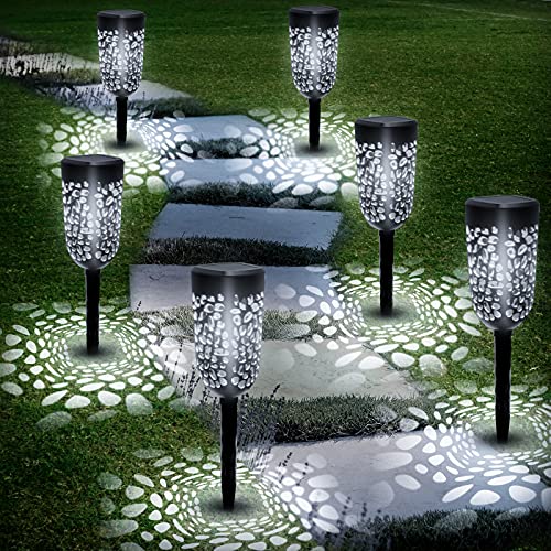 LiyuanQ Solar Garden Lights, Solar Torch Lights Outdoor 6 Pack Flame Effect Lanterns Waterproof Lights Decoration for Garden, Patio, Party, Weddi