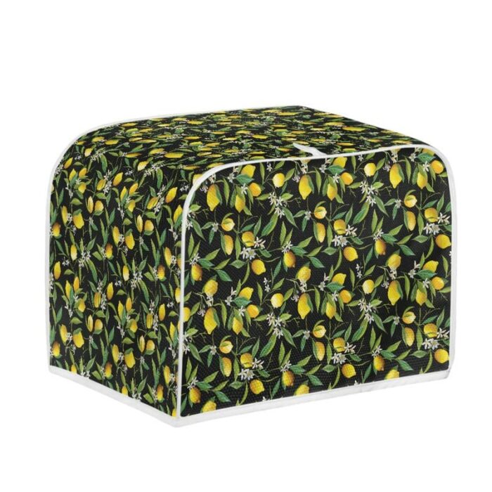 Kuiaobaty 2 Slice Toaster Cover Black Marble Texture,Bread Maker Cover Dustproof Caps for Two Slice Toaster Kitchen Appliance
