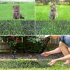 Yukiyi 12pcs 15.5 * 20cm Anti Cat Spikes Plastic Scat Mat with Repellent Mats Prickle Stirp Pet Deterrent Net 8 U-shaped Pegs for Garden, Fence