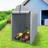 Raysfung Outdoor Storage Shed 6 x 3Ft Heavy Duty Portable Storage Shelter with Roll-up Zipper Door for Bike, Mower, Garden Storage