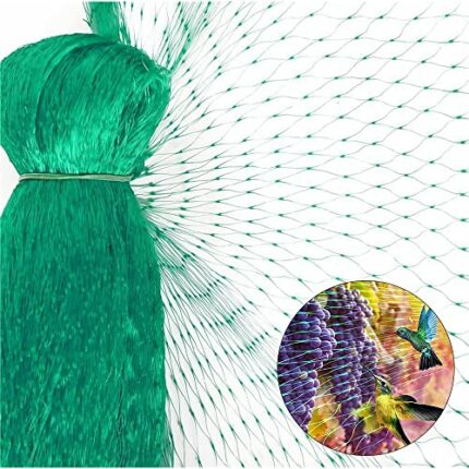 4x10m Green Garden Netting for Plants Fruits Vegetables Flowers Crops Ponds Against Bird, Animals and Pests. Beef Netting Fabric for Veg Patch, 5