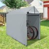 Raysfung Outdoor Storage Shed 6 x 3Ft Heavy Duty Portable Storage Shelter with Roll-up Zipper Door for Bike, Mower, Garden Storage