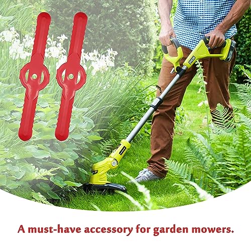 Gunwon 30Pcs Plastic Grass Trimmer Blades,Grass Trimmer Replacement Blades,135 mm Plastic Garden Mower Blades Cordless Lawn Mower Cutting Blades
