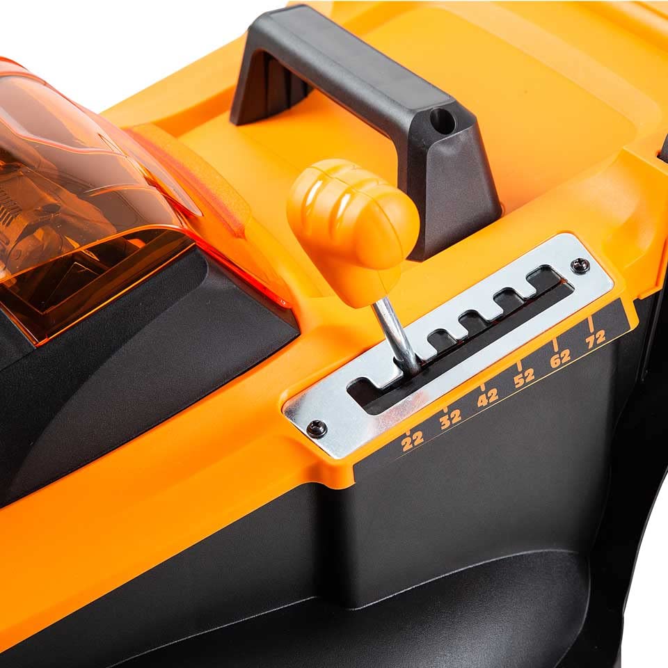 LawnMaster 48V 41cm Cordless Lawnmower with Spare MX 24V 4.0 Ah Batteries and 2x Fast Chargers - with Edging Comb, Rear Roller and Mulching Funct