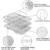 Air Fryer Rack for Ninja Dual Air Fryer,Multi-Layer Rack 304 Stainless Steel Air Fryer Accessories,Layered Dehydrator Racks,Air Fryer Rack for Ni