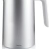 ZWILLING ENFINIGY Pro Kettle with Temperature Setting, Stainless Steel Limescale Filter & Warming Function, 1850 Watt, 1.5 Litres, Silver