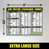 Air Fryer Cheat Sheet Magnet - Extra Large Easy to Read Airfryer Accessory - Magnetic Air Fryer Cooking Times Chart, Kitchen Gadget Reference Gui