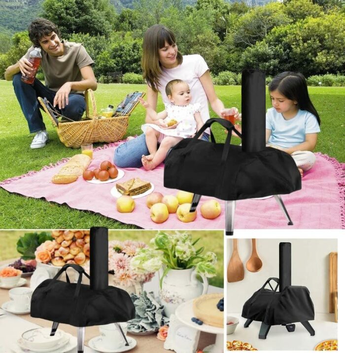 Pizza Oven Cover for Ooni karu 12, 420D Outdoor Pizza Oven Covers Waterproof Oxford Fabric Pizza Oven Protective Carry Cover Pizza Oven Accessori