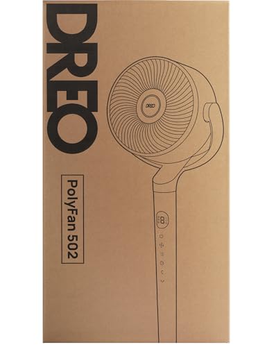 Dreo Standing Fan, 120°+120° Omni - directional Cooling Fans For Bedroom, Adjustable Height Room Fan, 8 Speeds, 3 Modes, 8H Timer