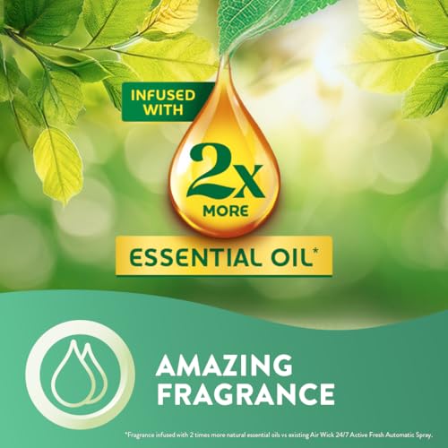 Air Wick Cherry Blossom Raspberry Aerosol-Free Automatic Spray Refill 228ml, Lasts up to 70 Days, Air Freshener